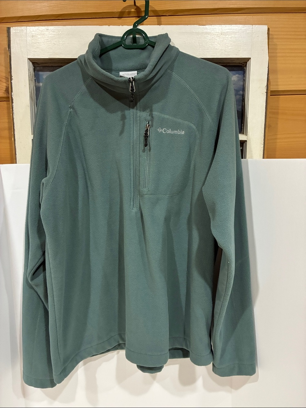 Columbia Men's Quarter-Zip Fleece Pullover in Sage